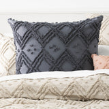 Park Avenue Medallion Vintage Washed Tufted Cotton Quilt Cover Set - Blue