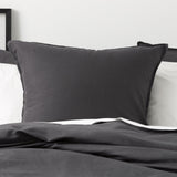 Renee Taylor Cavallo Stonewashed French Linen Quilt Cover Set - Magnet