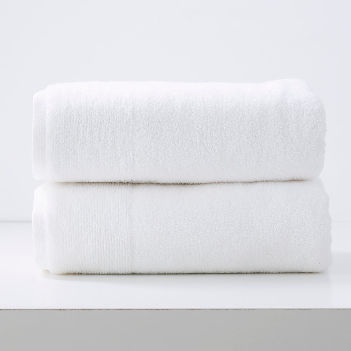 Renee Taylor Aireys 650 GSM Zero Twist Cotton Bath Towel Set - Snow (2 to 14 Piece Packs)