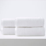 Renee Taylor Aireys 650 GSM Zero Twist Cotton Bath Towel Set - Snow (2 to 14 Piece Packs)