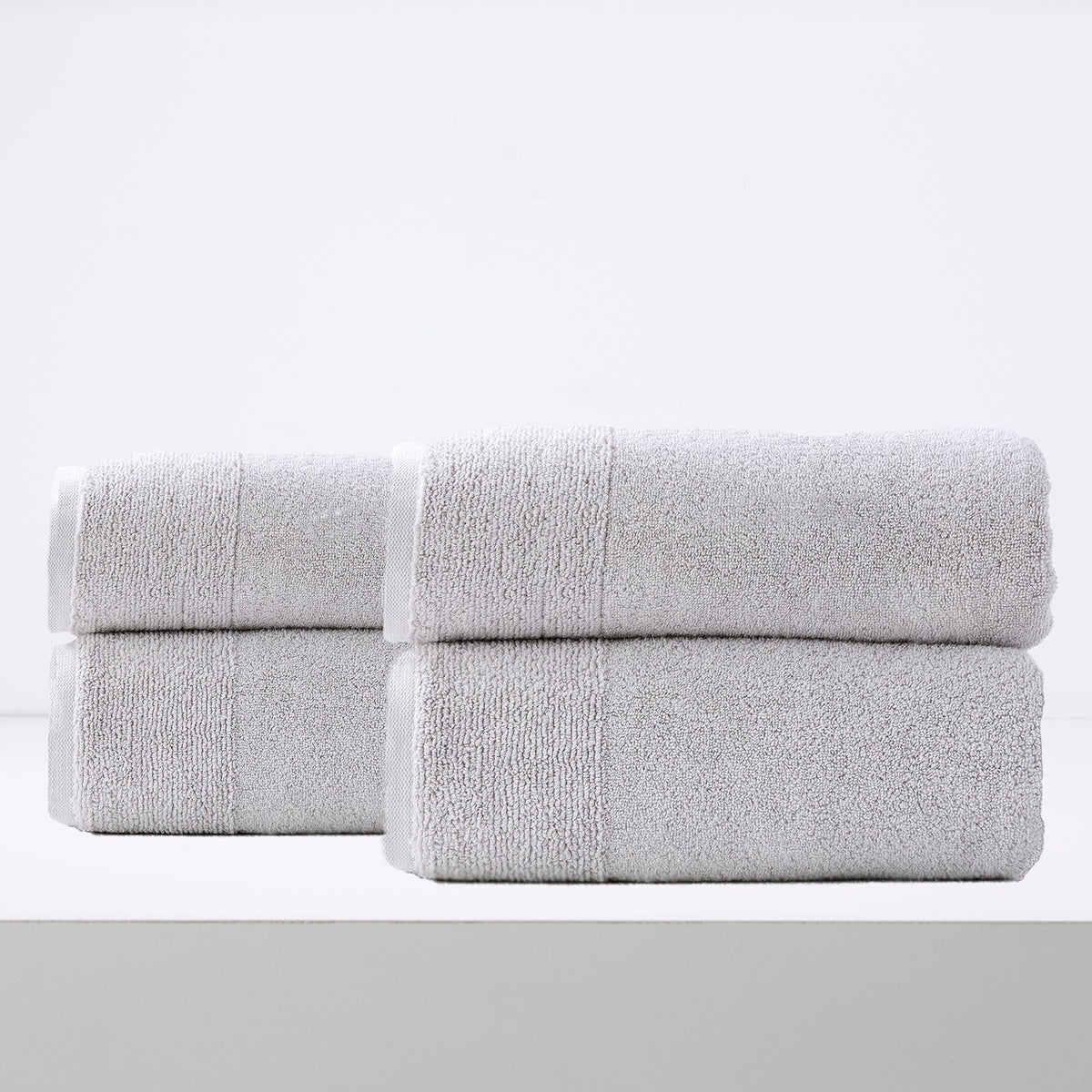 Renee Taylor Aireys 650 GSM Zero Twist Cotton Bath Towel Set - Vapour (2 to 14 Piece Packs)