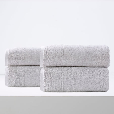 Renee Taylor Aireys 650 GSM Zero Twist Cotton Bath Towel Set - Vapour (2 to 14 Piece Packs)