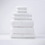 Renee Taylor Aireys 650 GSM Zero Twist Cotton Bath Towel Set - Snow (2 to 14 Piece Packs)