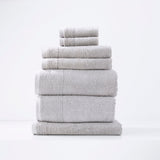Renee Taylor Aireys 650 GSM Zero Twist Cotton Bath Towel Set - Vapour (2 to 14 Piece Packs)