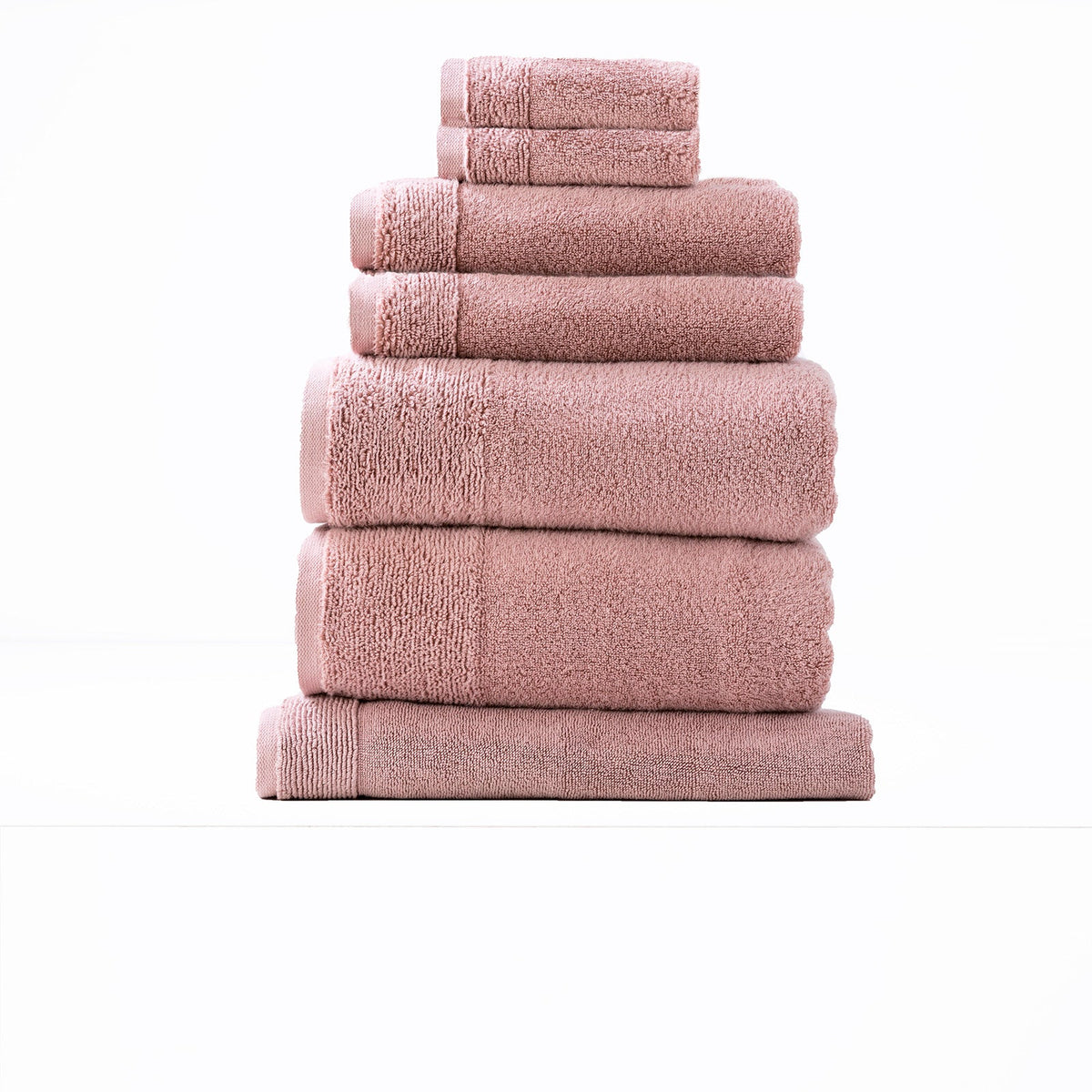 Renee Taylor Aireys 650 GSM Zero Twist Cotton Bath Towel Set - Cherwood (2 to 14 Piece Packs)