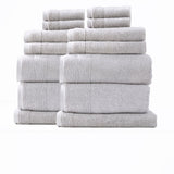 Renee Taylor Aireys 650 GSM Zero Twist Cotton Bath Towel Set - Vapour (2 to 14 Piece Packs)