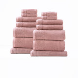 Renee Taylor Aireys 650 GSM Zero Twist Cotton Bath Towel Set - Cherwood (2 to 14 Piece Packs)