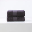 Renee Taylor Brentwood 650 GSM Low Twist Cotton Bath Towel Set - Carbon (2 to 14 Piece Packs)