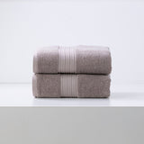 Renee Taylor Brentwood 650 GSM Low Twist Cotton Bath Towel Set - Whisper (2 to 14 Piece Packs)