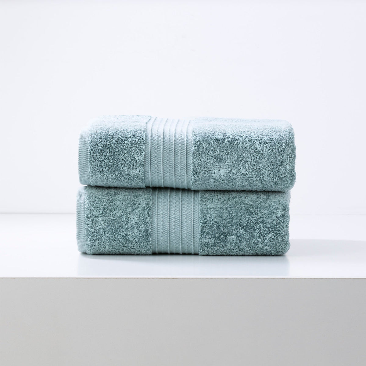 Renee Taylor Brentwood 650 GSM Low Twist Cotton Bath Towel Set - Grey Mist (2 to 14 Piece Packs)