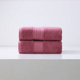Renee Taylor Brentwood 650 GSM Low Twist Cotton Bath Towel Set - Rosebud (2 to 14 Piece Packs)
