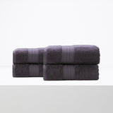 Renee Taylor Brentwood 650 GSM Low Twist Cotton Bath Towel Set - Carbon (2 to 14 Piece Packs)