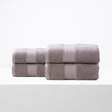 Renee Taylor Brentwood 650 GSM Low Twist Cotton Bath Towel Set - Whisper (2 to 14 Piece Packs)