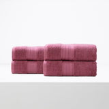 Renee Taylor Brentwood 650 GSM Low Twist Cotton Bath Towel Set - Rosebud (2 to 14 Piece Packs)
