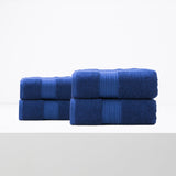 Renee Taylor Brentwood 650 GSM Low Twist Cotton Bath Towel Set - Royal (2 to 14 Piece Packs)