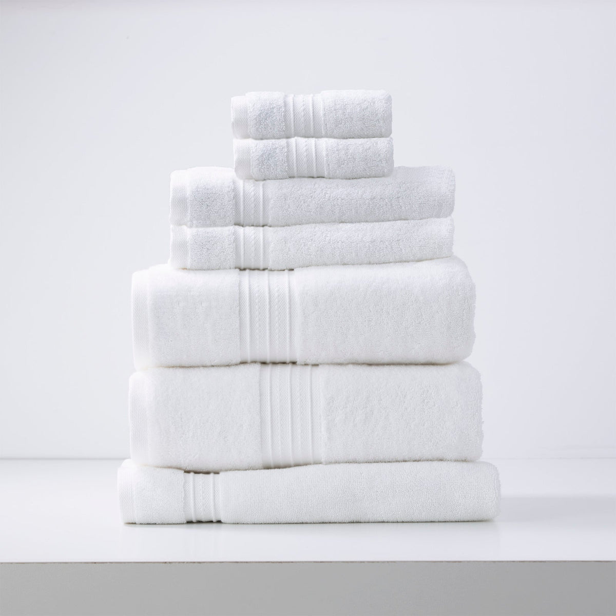 Renee Taylor Brentwood 650 GSM Low Twist Cotton Bath Towel Set - Bright (2 to 14 Piece Packs)