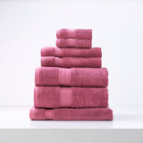 Renee Taylor Brentwood 650 GSM Low Twist Cotton Bath Towel Set - Rosebud (2 to 14 Piece Packs)