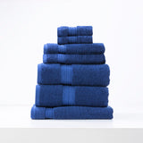 Renee Taylor Brentwood 650 GSM Low Twist Cotton Bath Towel Set - Royal (2 to 14 Piece Packs)
