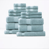Renee Taylor Brentwood 650 GSM Low Twist Cotton Bath Towel Set - Grey Mist (2 to 14 Piece Packs)