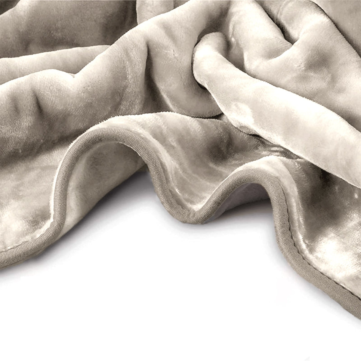 Renee Taylor Heavy Weight Acrylic Mink Blanket - Taupe (220 x 240cm)