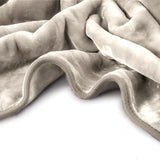 Renee Taylor Heavy Weight Acrylic Mink Blanket - Taupe (220 x 240cm)