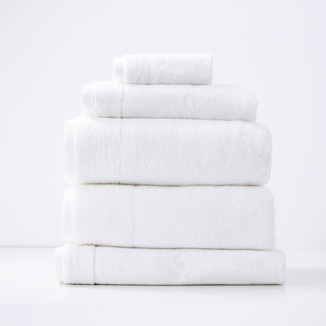 Renee Taylor Aireys 650 GSM Zero Twist Cotton Towels - Snow (Bath, Hand & Face Towel/Bath Sheet & Bath Mat)