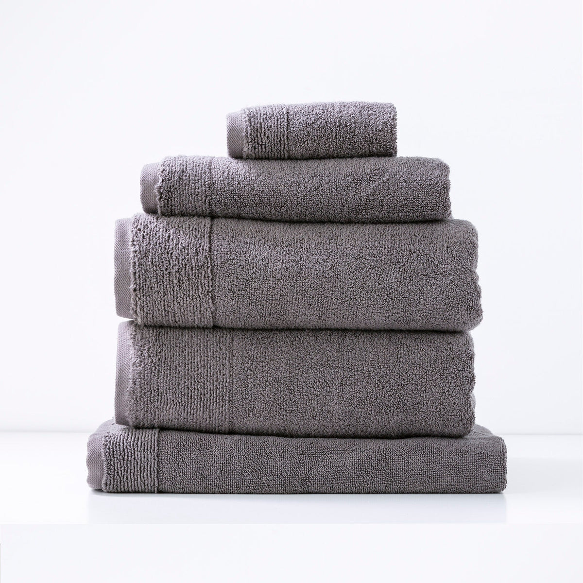 Renee Taylor Aireys 650 GSM Zero Twist Cotton Towels - Nickel (Bath, Hand & Face Towel/Bath Sheet & Bath Mat)