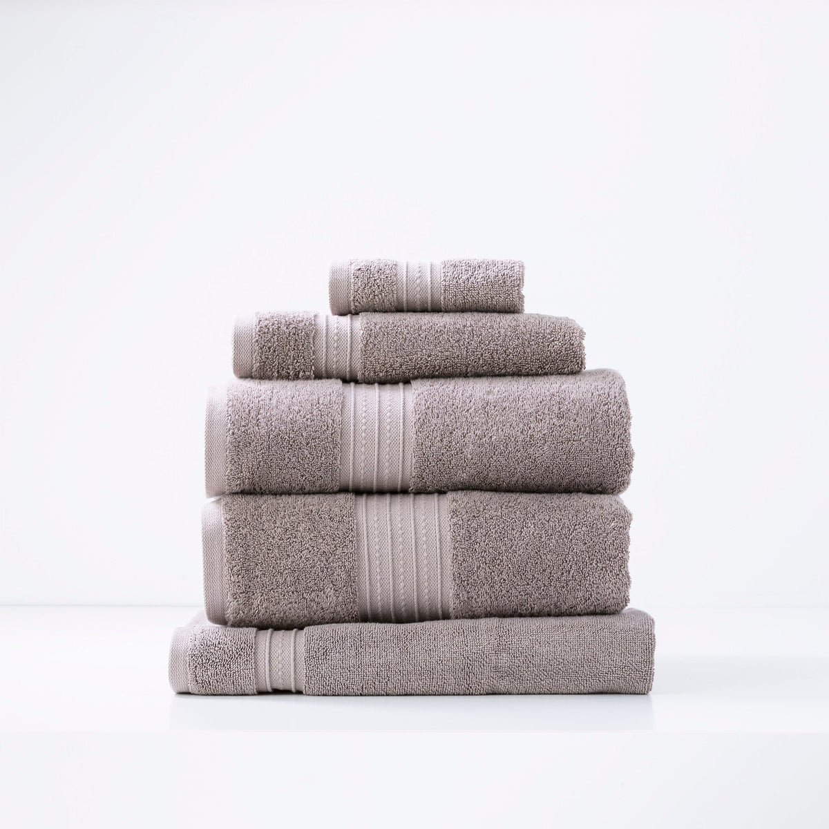 Renee Taylor Brentwood 650 GSM Low Twist Cotton Towels - Whisper (Bath, Hand & Face Towel/Bath Sheet & Bath Mat)