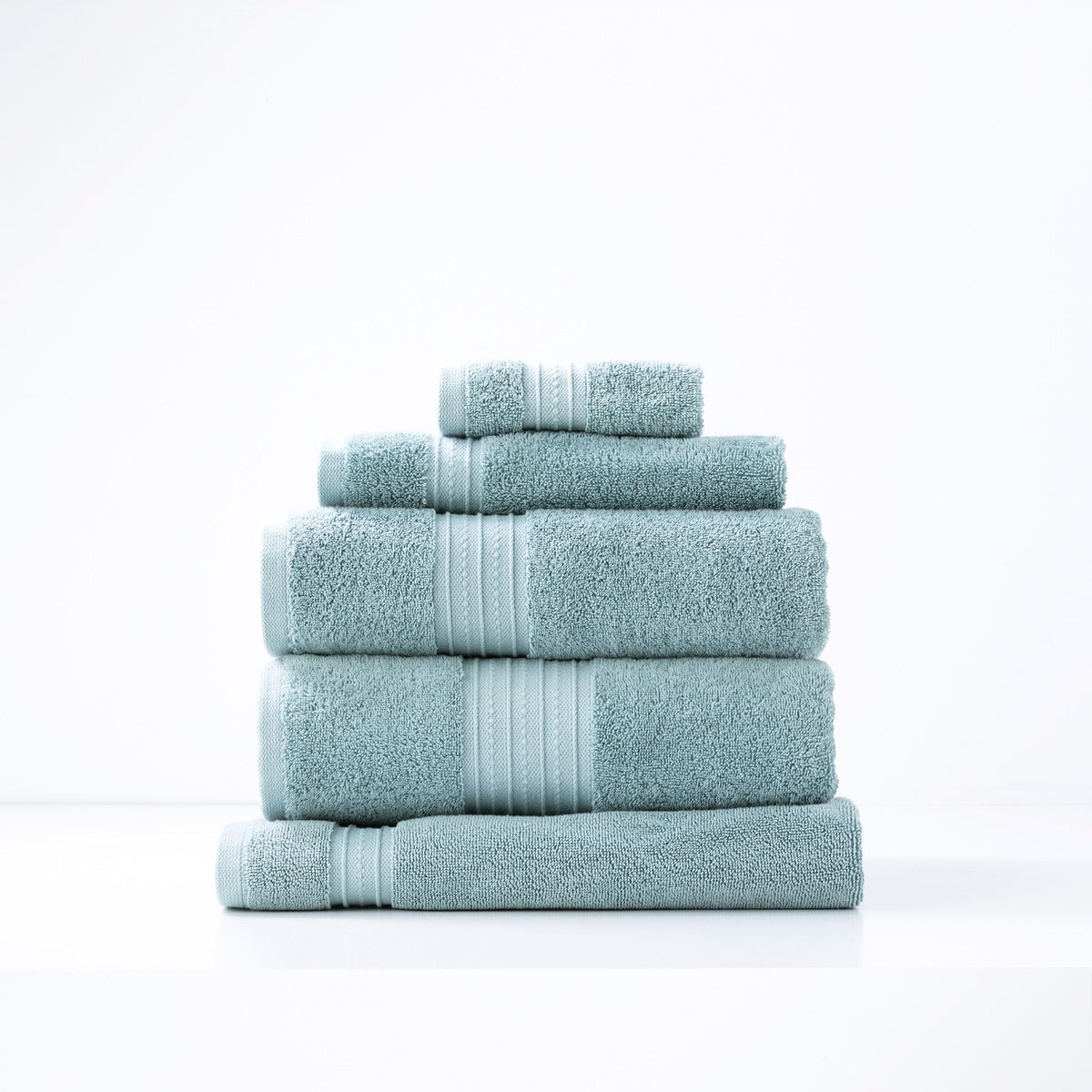 Renee Taylor Brentwood 650 GSM Low Twist Cotton Towels - Grey Mist (Bath, Hand & Face Towel/Bath Sheet & Bath Mat)