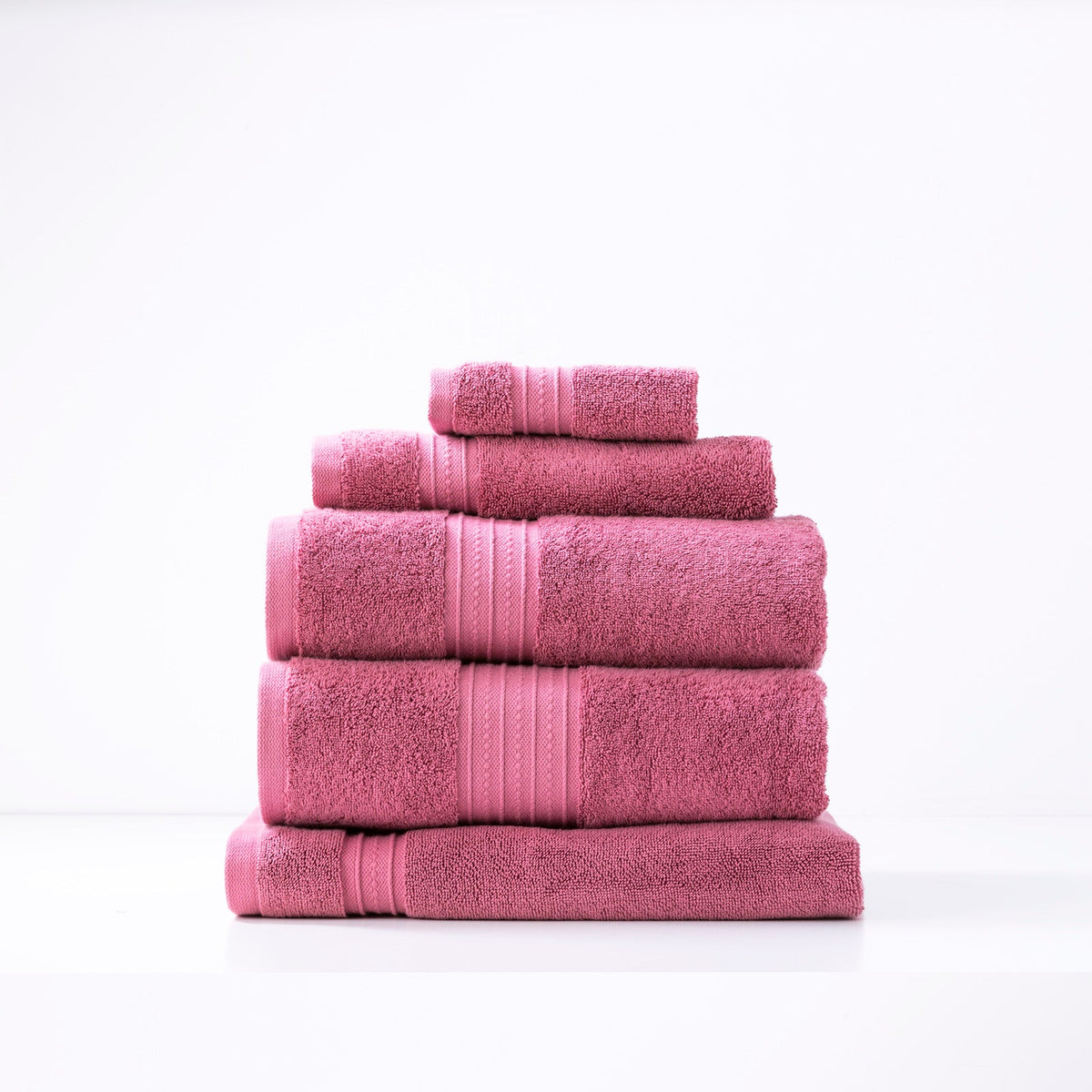 Renee Taylor Brentwood 650 GSM Low Twist Cotton Towels - Rosebud (Bath, Hand & Face Towel/Bath Sheet & Bath Mat)