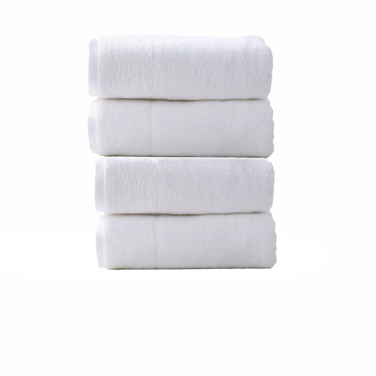 Renee Taylor Aireys 650 GSM Zero Twist Cotton Bath Towel Set - Snow (2 to 14 Piece Packs)