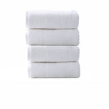 Renee Taylor Aireys 650 GSM Zero Twist Cotton Bath Towel Set - Snow (2 to 14 Piece Packs)