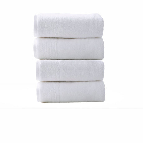 Renee Taylor Aireys 650 GSM Zero Twist Cotton Bath Towel Set - Snow (2 to 14 Piece Packs)