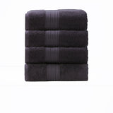 Renee Taylor Brentwood 650 GSM Low Twist Cotton Bath Towel Set - Carbon (2 to 14 Piece Packs)