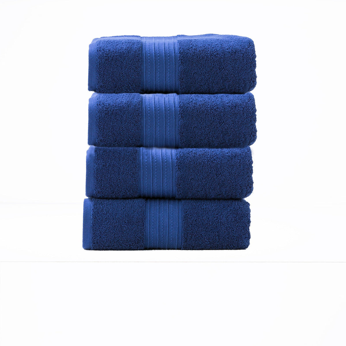 Renee Taylor Brentwood 650 GSM Low Twist Cotton Bath Towel Set - Royal (2 to 14 Piece Packs)