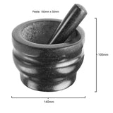 Cole & Mason 14cm Granite Mortar and Pestle Herb Spice Grinder in Black