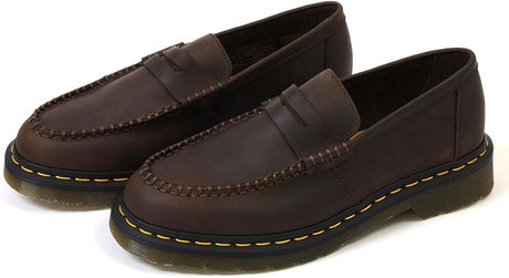 Dr. Martens Penton Loafer Crazy Horse Leather Goodyear Welt AirWair Sole in Dark Brown