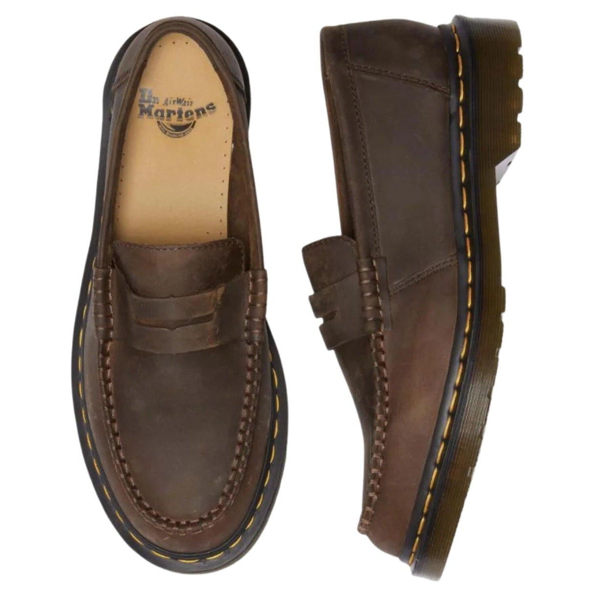 Dr. Martens Penton Loafer Crazy Horse Leather Goodyear Welt AirWair Sole in Dark Brown