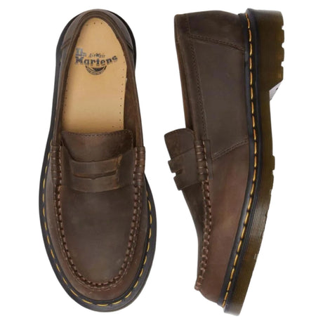 Dr. Martens Penton Loafer Crazy Horse Leather Goodyear Welt AirWair Sole in Dark Brown