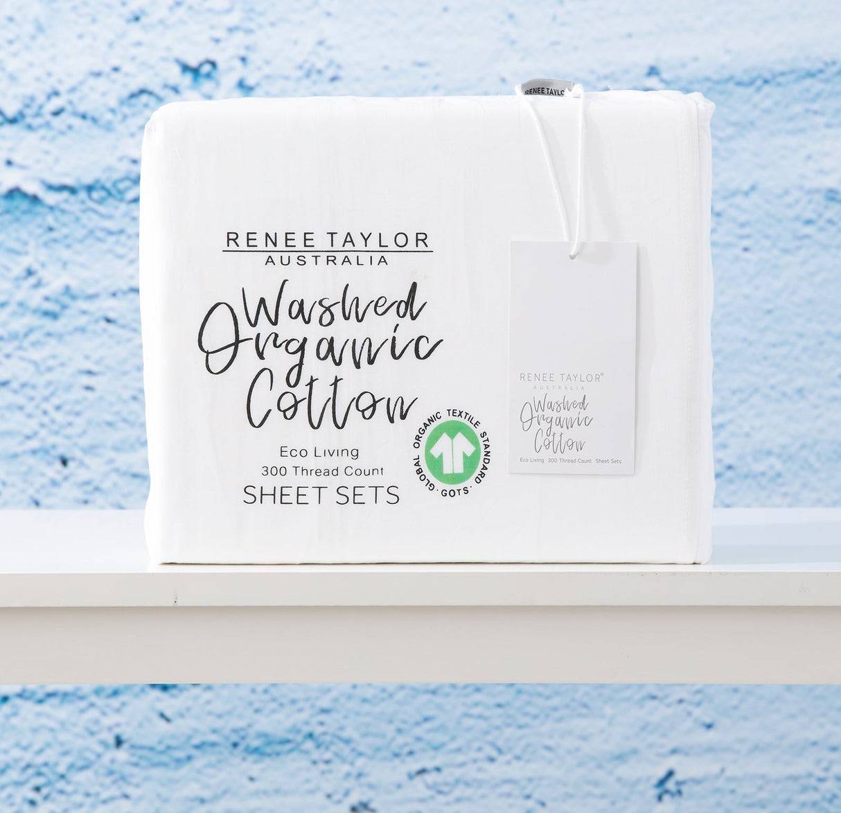 Renee Taylor 300TC Organic Cotton Sheet Set - White (GOTS Certified)