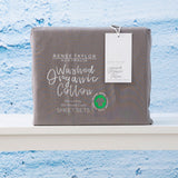 Renee Taylor 300TC Organic Cotton Sheet Set - Steel Grey (GOTS Certified)