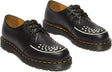 Dr. Martens Ramsey Platform Leather Creeper Oxford Shoes 3 Tie in Black Smooth