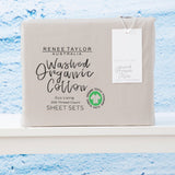 Renee Taylor 300TC Organic Cotton Sheet Set - Moonbeam (GOTS Certified)