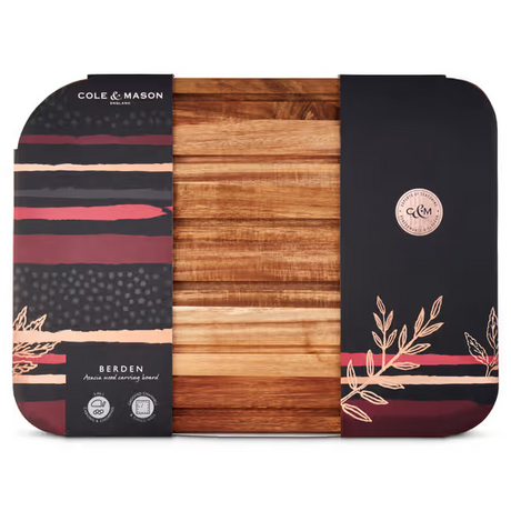 Cole & Mason Berden Acacia Carving Cutting Chopping Serving Board