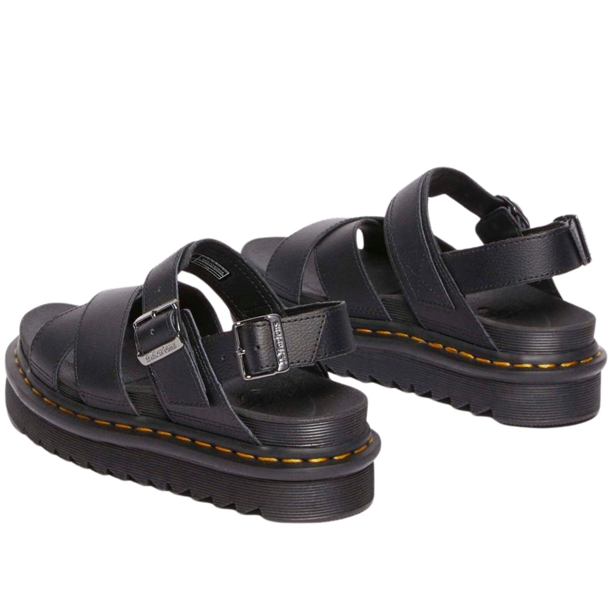 Dr. Martens Voss II Athena Sandals (Leather Adjustable Straps) - Black