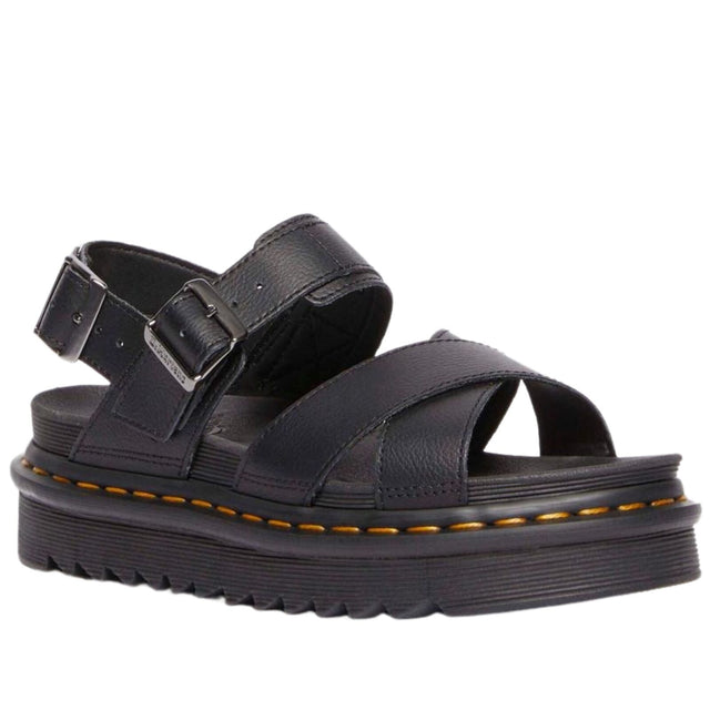 Dr. Martens Voss II Sandals Athena Leather Adjustable Straps EVA Sole in Black