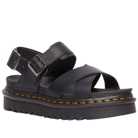 Dr. Martens Voss II Sandals Athena Leather Adjustable Straps EVA Sole in Black