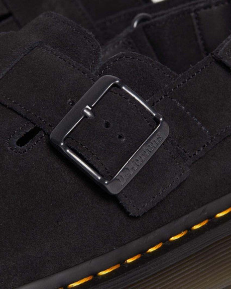 Dr. Martens Jorge II Sling Back Clogs (Suede Slip On Sandals) - Black