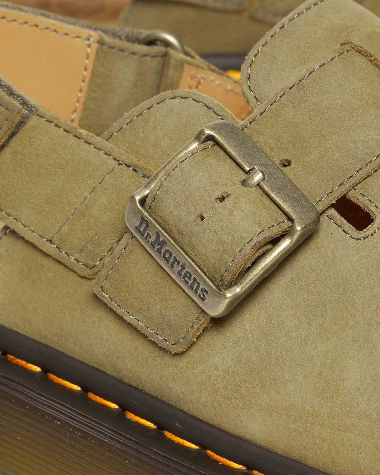 Dr. Martens Jorge II Sling Back Clogs (Nubuck Slip On Sandals) - Olive