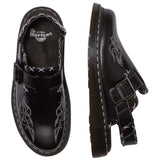 Dr. Martens Womens Jorge II Gothic Americana Leather Slingback Mules - Black (Clogs/Sandals)